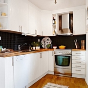白色北欧一居室案例欣赏厨房橱柜