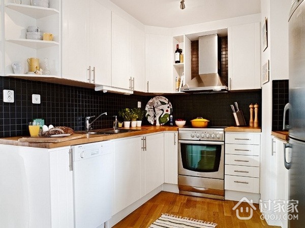 白色北欧一居室案例欣赏厨房橱柜