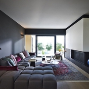 灰色空间现代住宅欣赏客厅背景墙