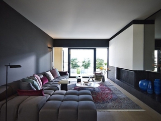 灰色空间现代住宅欣赏客厅背景墙
