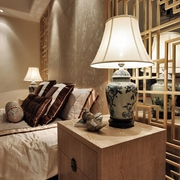 中式风格卧室灯具摆放效果图