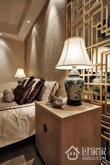 中式风格卧室灯具摆放效果图