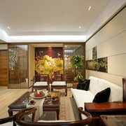 温馨中式样板房欣赏客厅