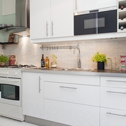 40平米白色北欧住宅欣赏厨房效果