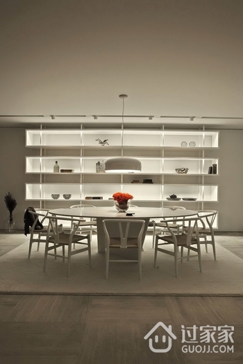 奢华现代风格住宅白色餐桌