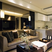 现代风格优雅住宅客厅沙发背景
