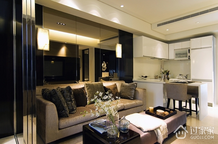 现代风格优雅住宅客厅沙发背景