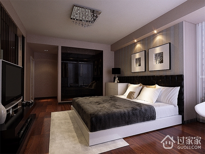 120平现代风格案例欣赏卧室设计