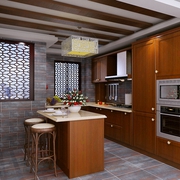 奢华中式220平别墅欣赏厨房设计