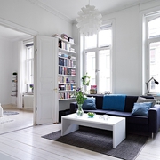 北欧白色质朴住宅欣赏客厅