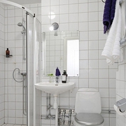 59平白色北欧住宅欣赏卫生间