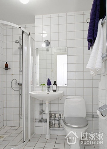 59平白色北欧住宅欣赏卫生间
