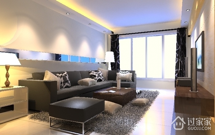 现代元素两居室欣赏客厅设计