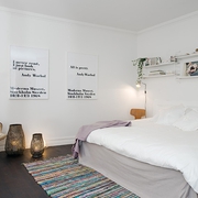 88平现代白色公寓住宅欣赏卧室设计