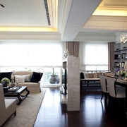 白色现代风两居案例欣赏客厅吊顶