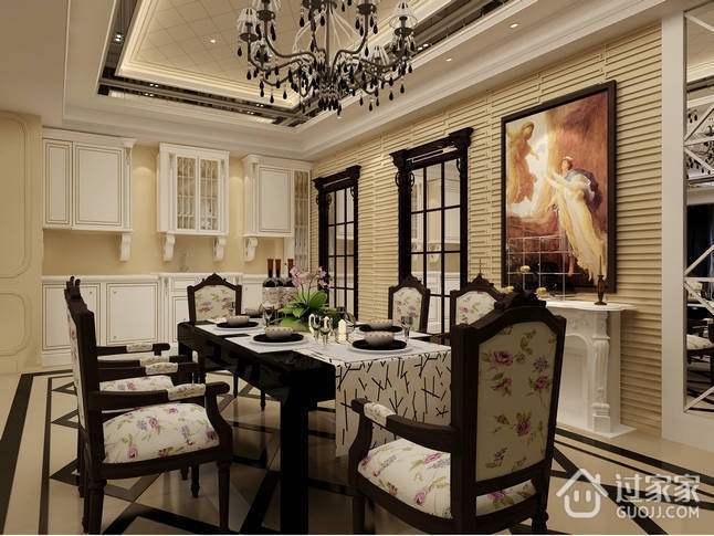新古典四居室案例欣赏餐厅餐桌