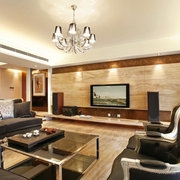 120平新中式样板房欣赏客厅设计