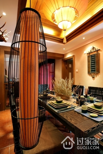 105平东南亚风格住宅欣赏餐厅摆件