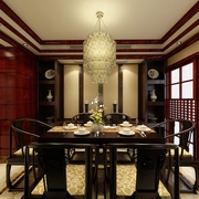 韵味十足中式三居欣赏餐厅设计