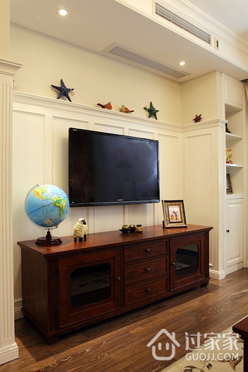 79平美式两居室欣赏客厅电视柜