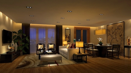 新中式住宅案例欣赏客厅