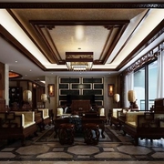 咖啡色中式住宅欣赏客厅设计