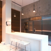 白色通透现代别墅欣赏厨房设计