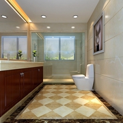 新中式风格三居住宅欣赏卫生间设计
