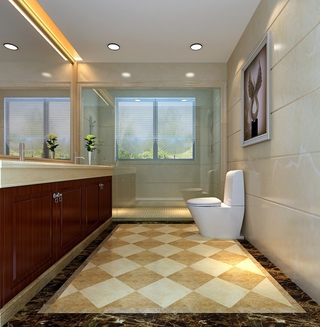 新中式风格三居住宅欣赏卫生间设计