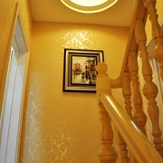 168平美式温馨住宅欣赏楼梯间设计