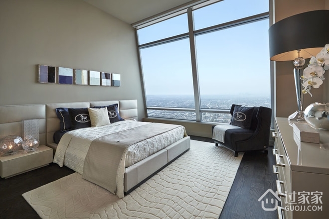 135平现代顶层公寓欣赏卧室效果