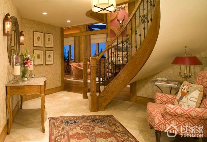 美式设计别墅效果赏析楼梯