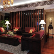 古韵中式四居室欣赏客厅设计