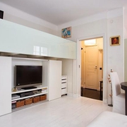 30平白色现代公寓欣赏客厅设计