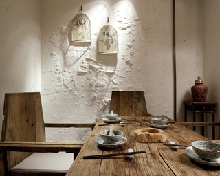 中式古典风餐厅背景墙设计