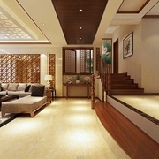 125平中式风格复式欣赏客厅效果