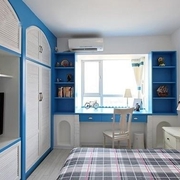 蓝白地中海两居室欣赏卧室