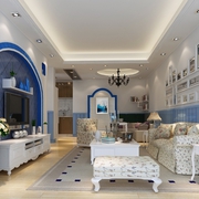 地中海温馨住宅案例欣赏客厅设计