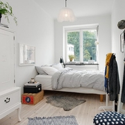 78平北欧开放式住宅欣赏卧室