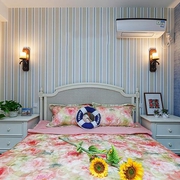 125平蓝白地中海住宅欣赏卧室