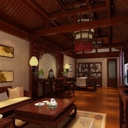 中式典雅别墅欣赏休息厅设计