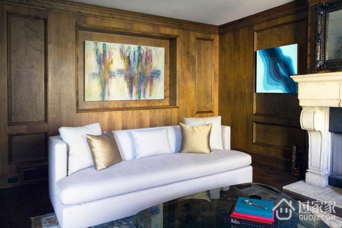 美式风格别墅设计套图赏析沙发背景墙