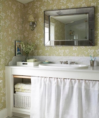 繁花散作壁纸控的家欣赏洗手间设计