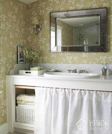 繁花散作壁纸控的家欣赏洗手间设计