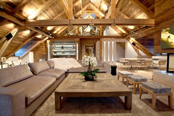 简约风格复式木屋客厅全景设计