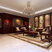 中式风格设计样板房效果图赏析客厅