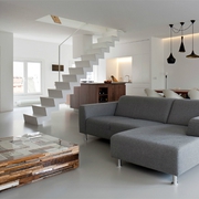白色复式现代设计欣赏客厅