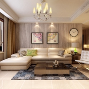105平自然风简约住宅欣赏客厅设计