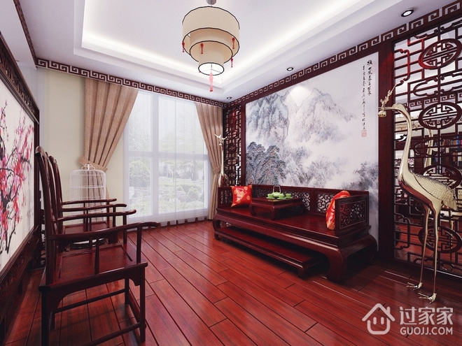 中式古典别墅住宅欣赏休息厅设计