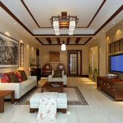 新中式风格别墅欣赏客厅设计